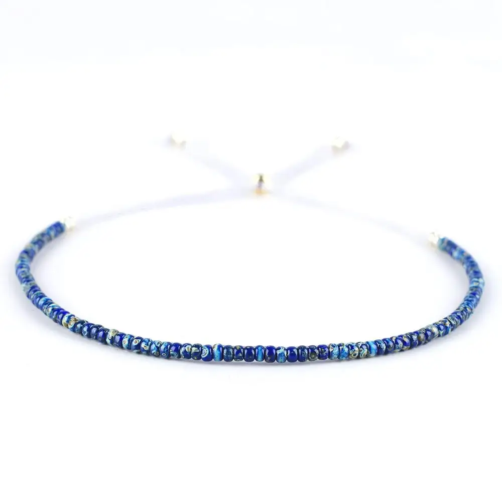 Маленькие браслеты с бусинами и камнями KELITCH ручной работы регулируемые манжеты