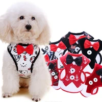 personalised dog collar puppy pet harness vest bowtie dog collar and leash set walk vest collar pet puppy dogs pets accessories