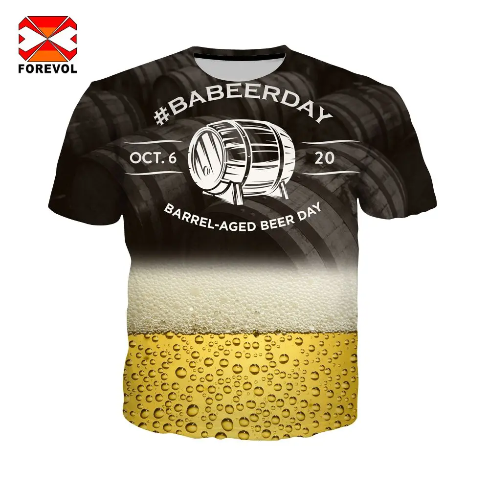 Футболка Мужская/женская с 3D принтом Пиво икры модная тенниска оверсайз
