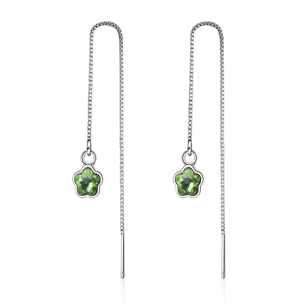 Серьги подвески из серебра 925 пробы 4 цвета|Серьги-подвески| |