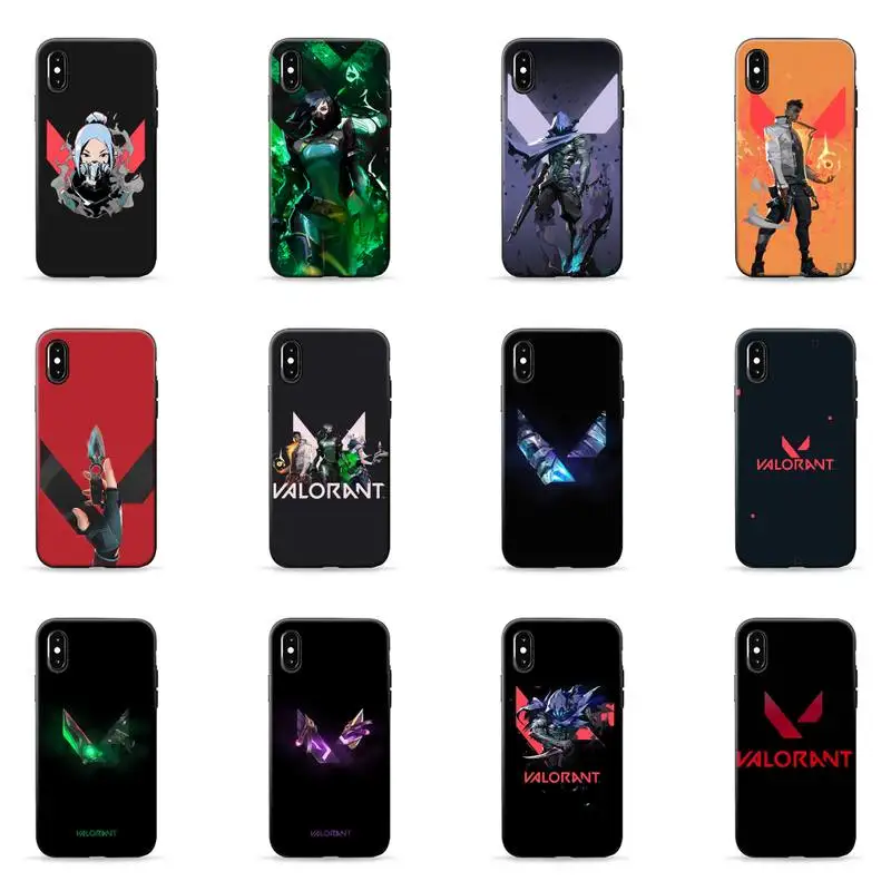 

valorant games Phone Case for iPhone 7 8 11 12 Pro X XS Max XR Samsung A S 10 20 30 50 70 Plus pro mobile bags