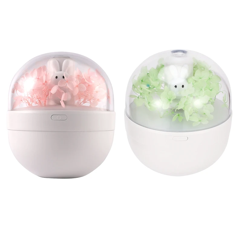 2шт увлажнитель воздуха 220 мл Rabbit Diffuser перезаряжаемый USB Aroma Cool зеленый и