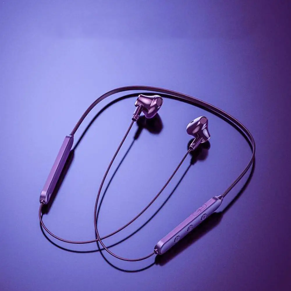 Беспроводная bluetooth гарнитура, Спортивная Bluetooth 5,0 гарнитура, наушники-вкладыши, умные наушники с креплением на шею, водонепроницаемые мини умные наушники