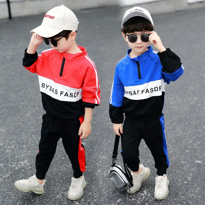 Children's wear boys spring autumn clothing suit children sweater suit boys clothes long sleeved Toddler Kids sport clothes