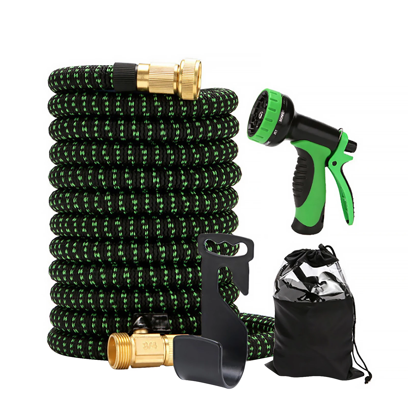 

15m Cleaning Water Hose Set with Jet Nozzle Telescopic Multifunctional Car Washing Expandable Water Hose Setup