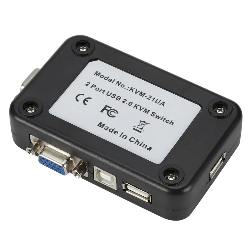 USB KVM-переключатель 2 порта VGA переключатель SVGA Box 0 KVM-мышь клавиатуры 1920*1440