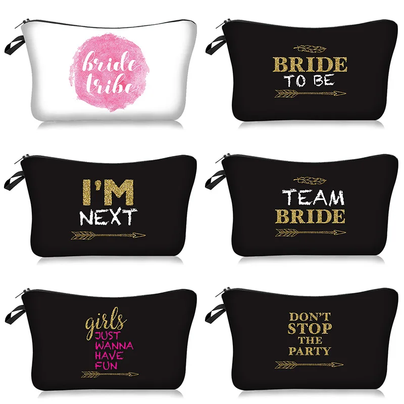 

Black Cosmetic Storage Bag Makeup Organizers Zipper Bags Portable Wash Bag Travel Handbag