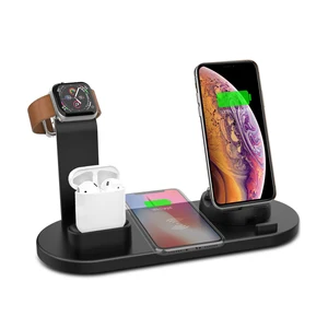 4 in1 wireless charging stand mobile phone docking station 10w suitable for iphone airpods watch samsung free global shipping