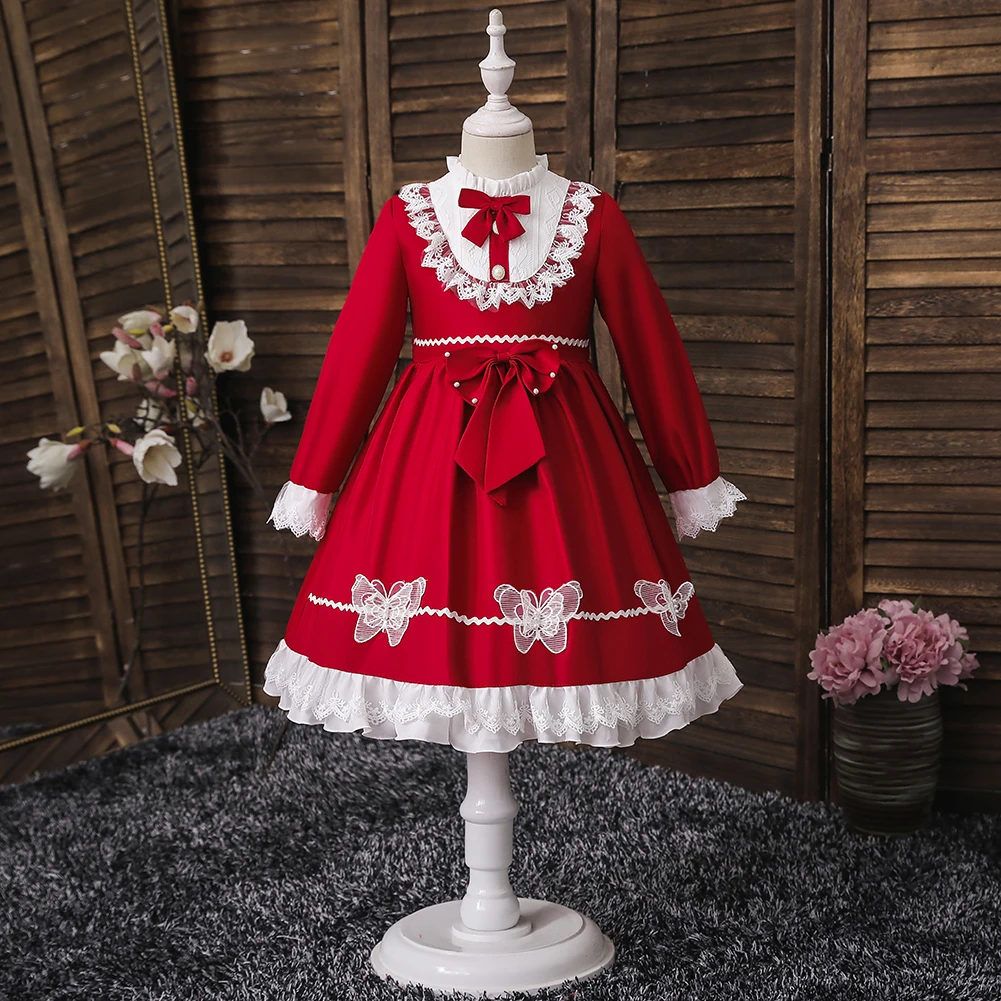

Girl dress children clothing flower girl wedding party long sleeve baby girl birthday dress child christmas clothes baby clothes