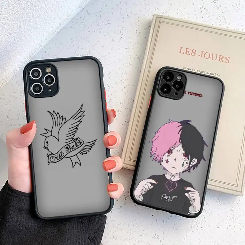 

lil peep rock singer tattoo Phone Case For iphone 12 11 8 7 plus mini x xs xr pro max matte transparent cover