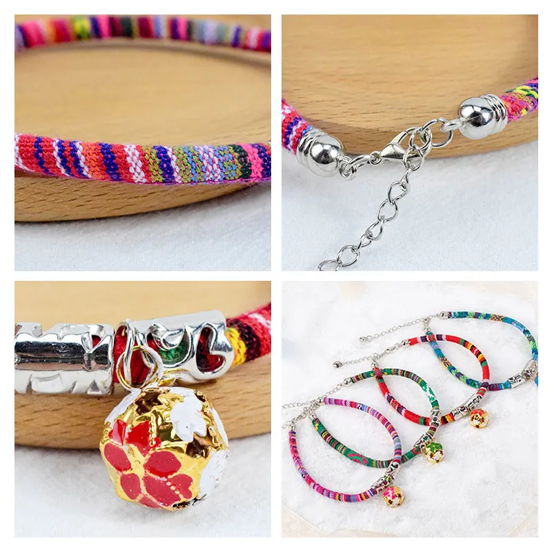 Персонализированный ошейник для собак и кошек с колокольчиком регулируемый в