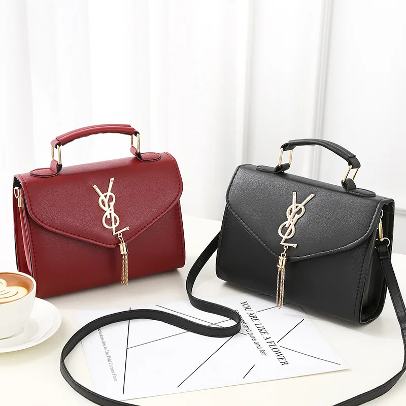 

Hardware Tassel Crossbody Bags for Women Fashion Simple Shoulder Bag Ladies Designer Luxury Handbags PU Leather Messenger Bags