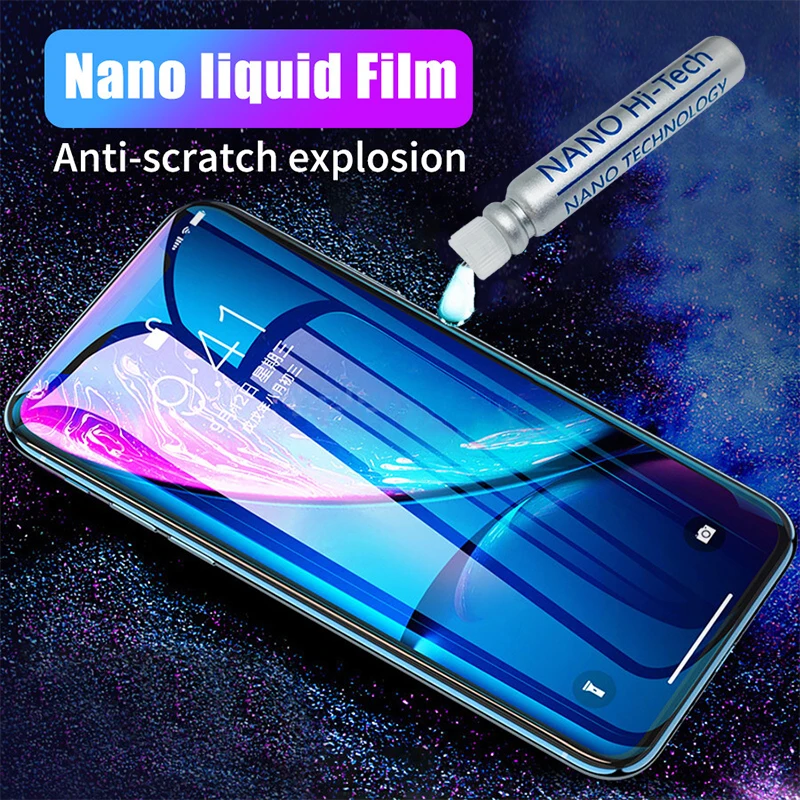3 шт. нано жидкое универсальное закаленное стекло для iPhone X XS Max XR защита экрана