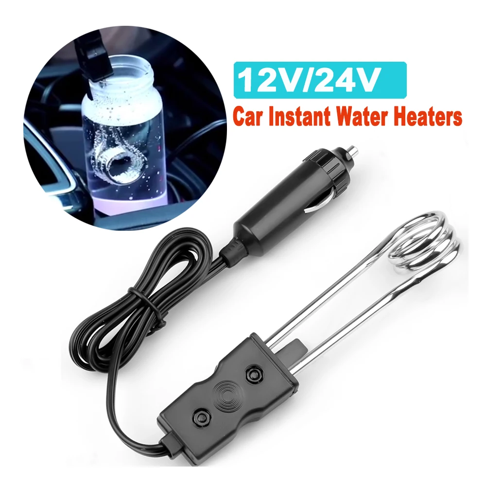 

Portable 12V 24V 120W Car Immersion Heater Tea Coffee Water Instant Warmer Auto Electric Water Boiling Stick Winter