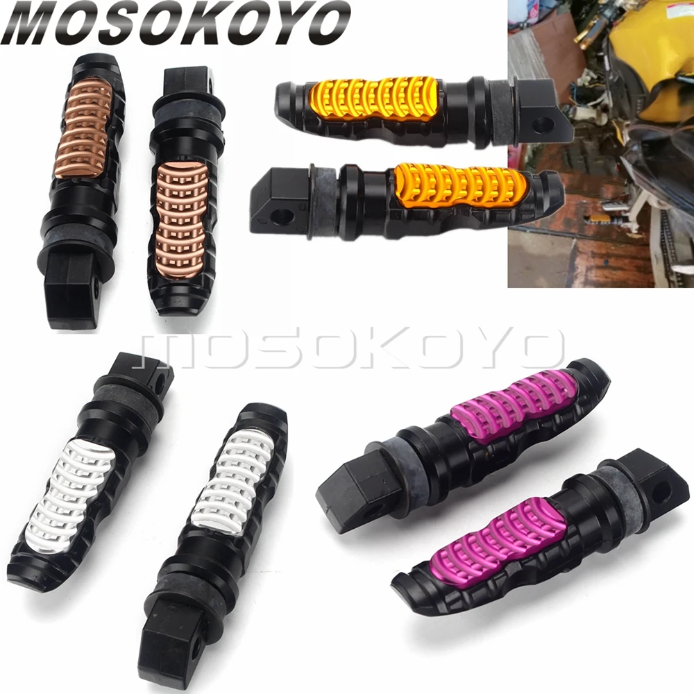 

Универсальные мотоциклетные Пассажирские подножки, подножка для скутера, мотоциклетные педали для Honda, Suzuki, Kawasaki, Yamaha, Ducati