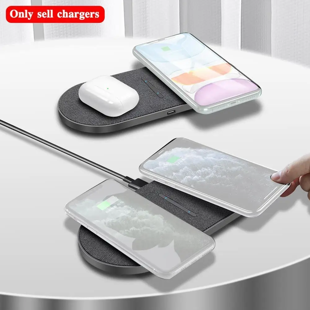 

2 in 1 wireless charger dual seat 10W fast charging wireless charging mobile For wireless charging phone earphone Z2V2