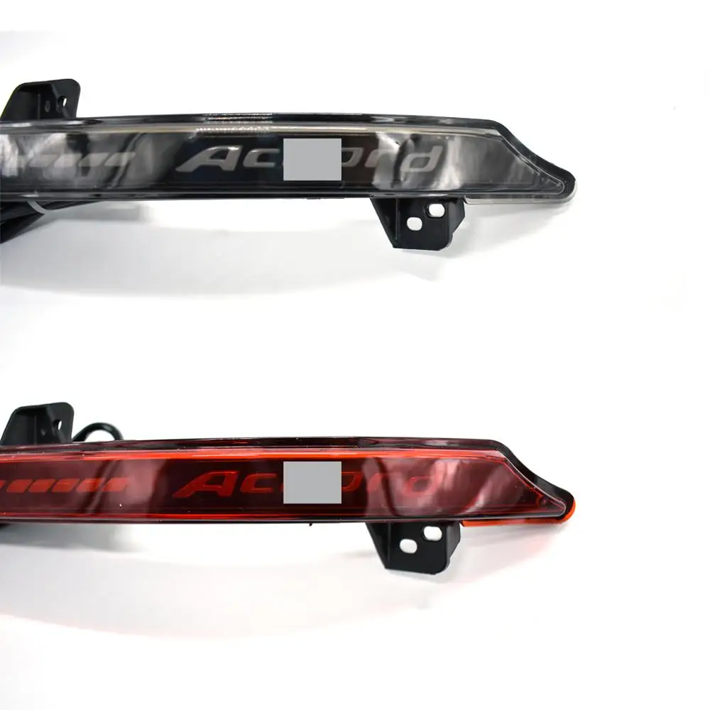 2Pcs Car Accessories Turn Signal Flashing LED Rear Bumper Reflector Brake Tail Light Lamp For Honda Accord 10th 2018 2019 | Автомобили и