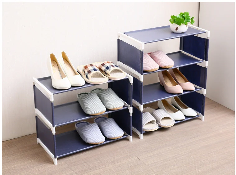 

Shoe rack stainless steel dormitory small shoe rack multifunctional shoe cabinet