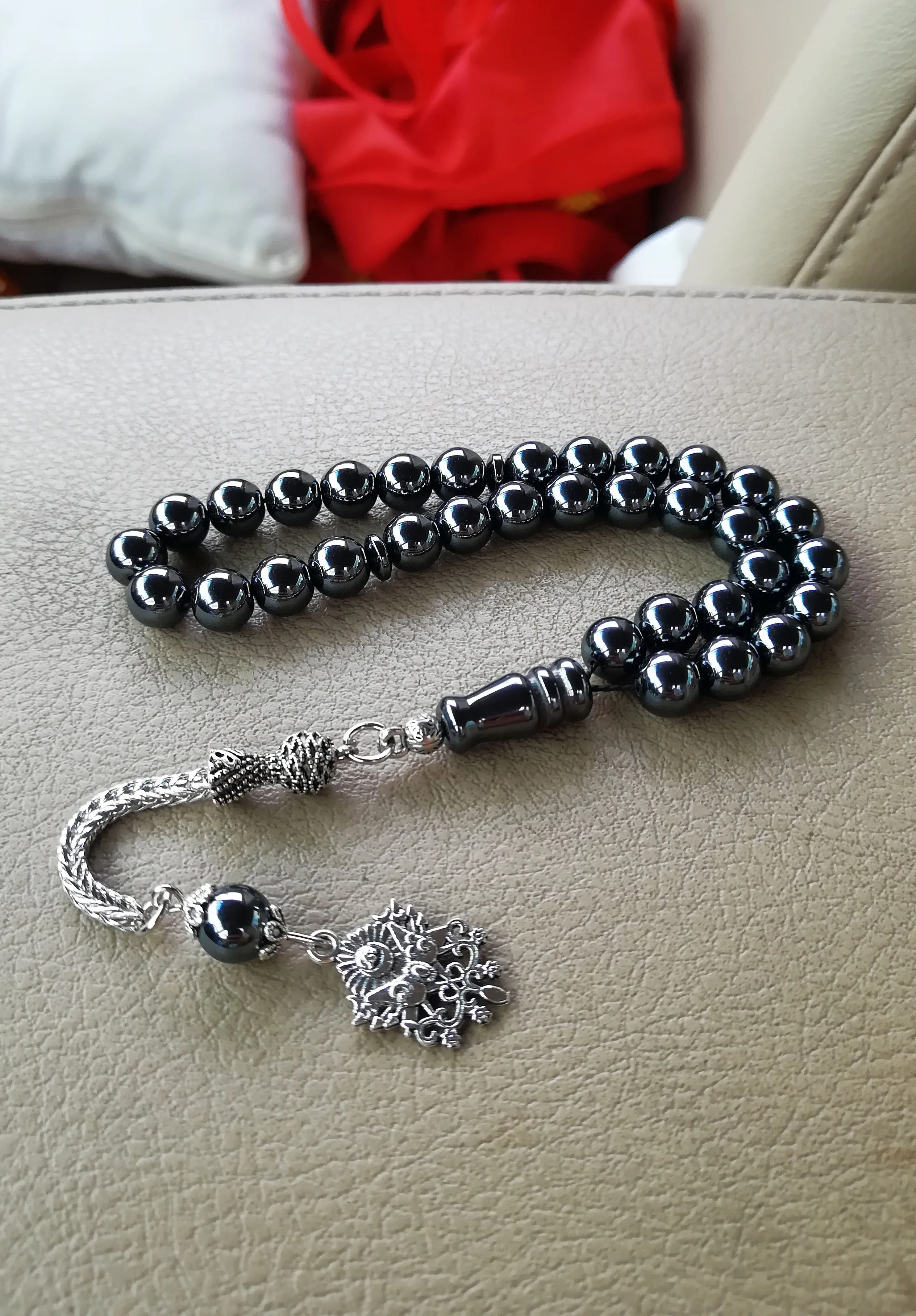 Турецкий флаг Turkije оттоманское ювелирное ожерелье молитвенные бусины 33 tasbih дом