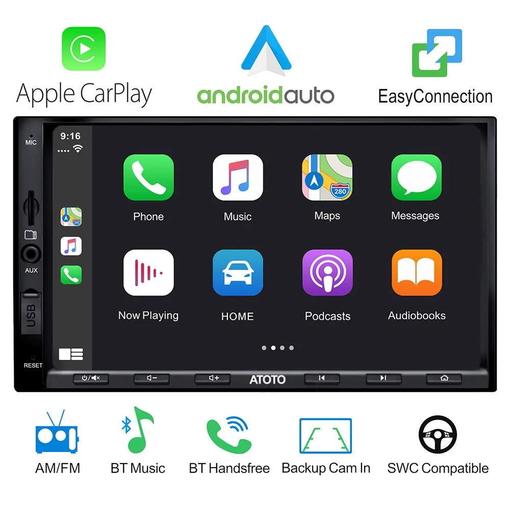 Günstig ATOTO Jahr Serie In-Dash Doppel Din Digital Media Auto Stereo SA102 Starter YS102SL CarPlay Android Auto Empfänger Auto Multimedia