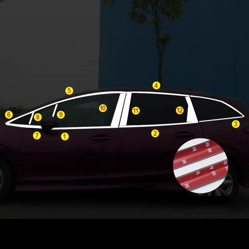 Авто окна автомобиля Декоративные хром модифицированный автомобиль Стайлинг