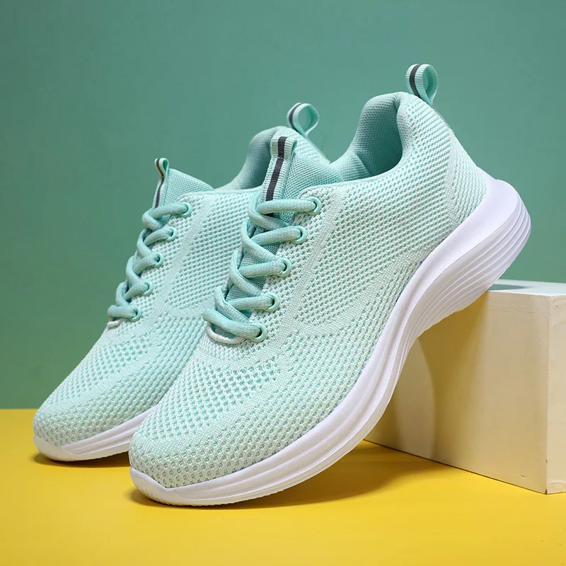 

COZOK 2022 New Women Casual Shoes Ladies Sport Shoes Breathable Walking Mesh Flat Footwear Woman Sneakers Tenis Female Shoes
