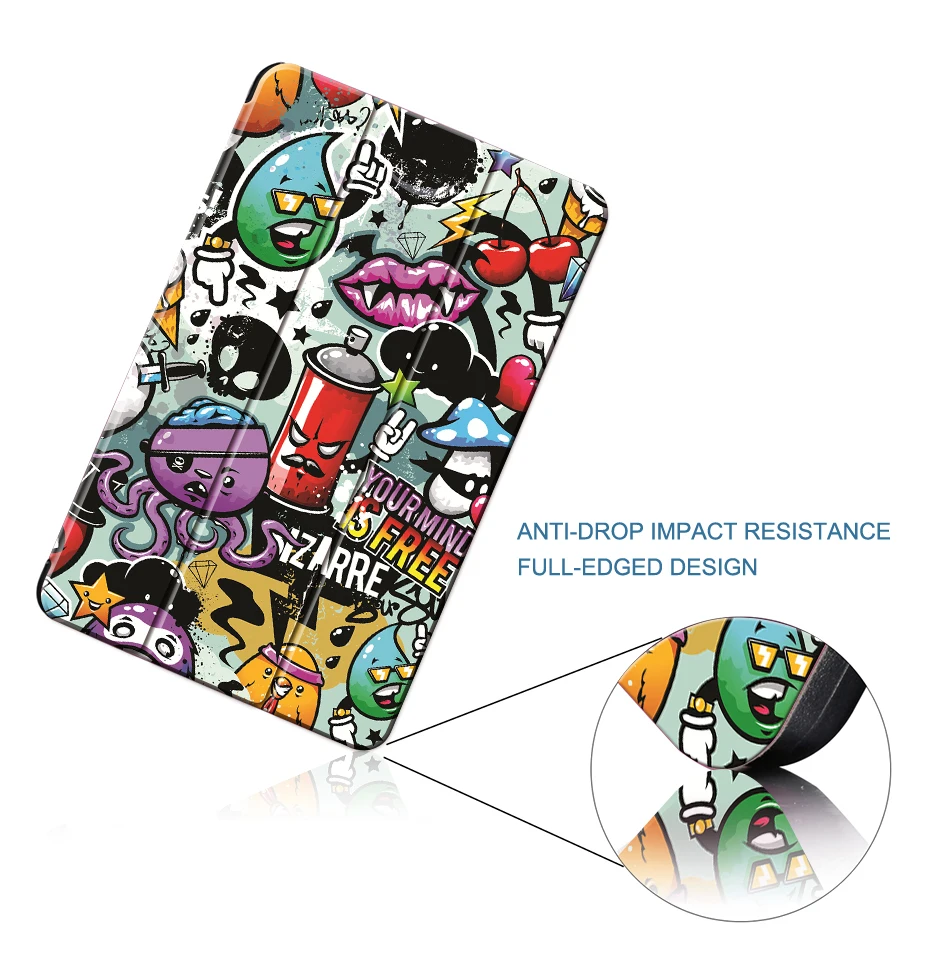 MTT Graffiti Tablet Case For iPad Pro 12.9 2015 2017 PU Leather Flip Stand Cover Cute Cartoon Coque Fundas A1584 A1652 A1670 | Компьютеры