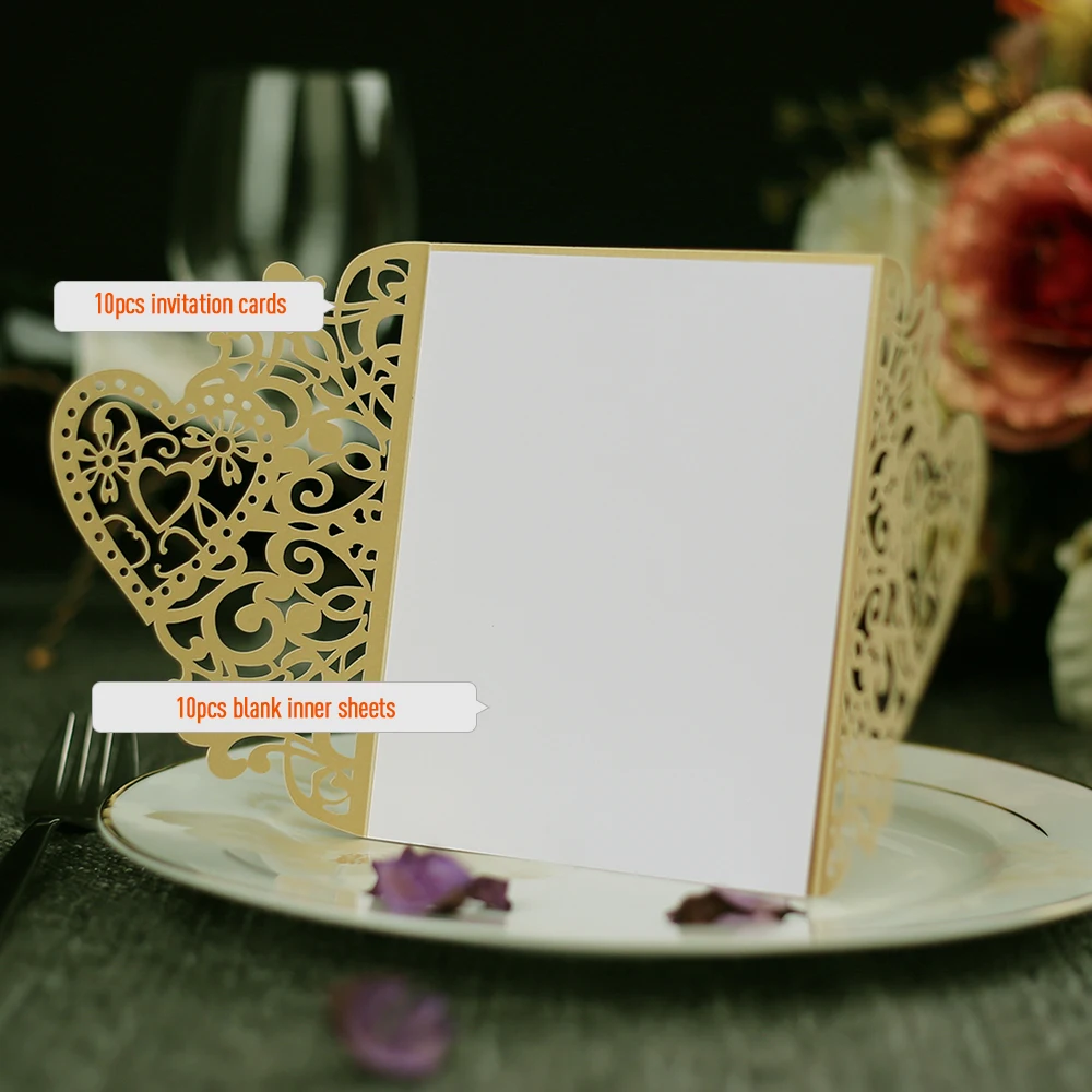 10 шт. держатели пригласительных открыток на свадьбу день рождения