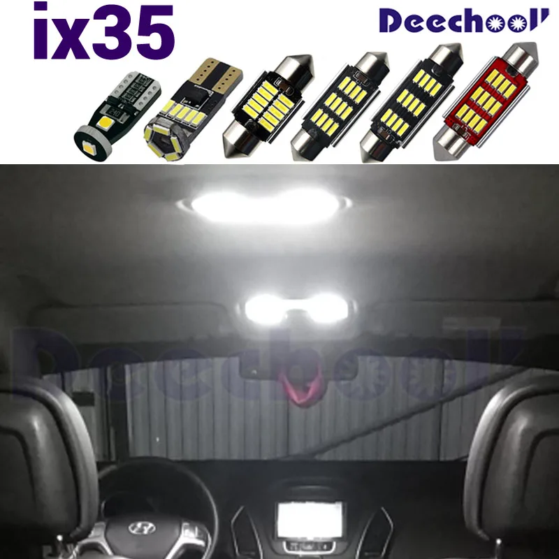 Автомобильные светодиодные лампы deechooll Canbus чисто белые 16x подсветка номерного