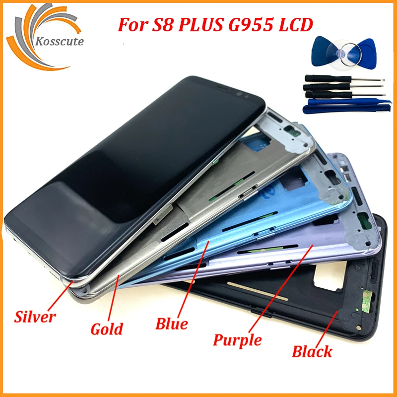 ЖК дисплей с рамкой для samsung S8 G950 G950U G950F Plus G955 G955F кодирующий преобразователь