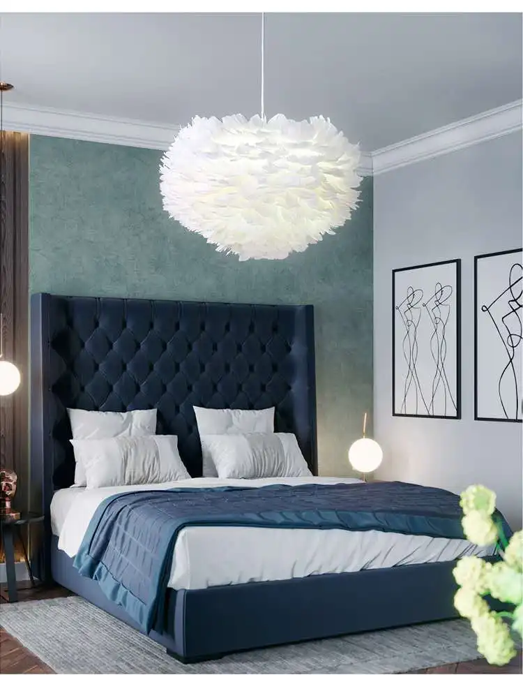 Подвесной светильник с перьями для спальни ресторана гостиной|Подвесные