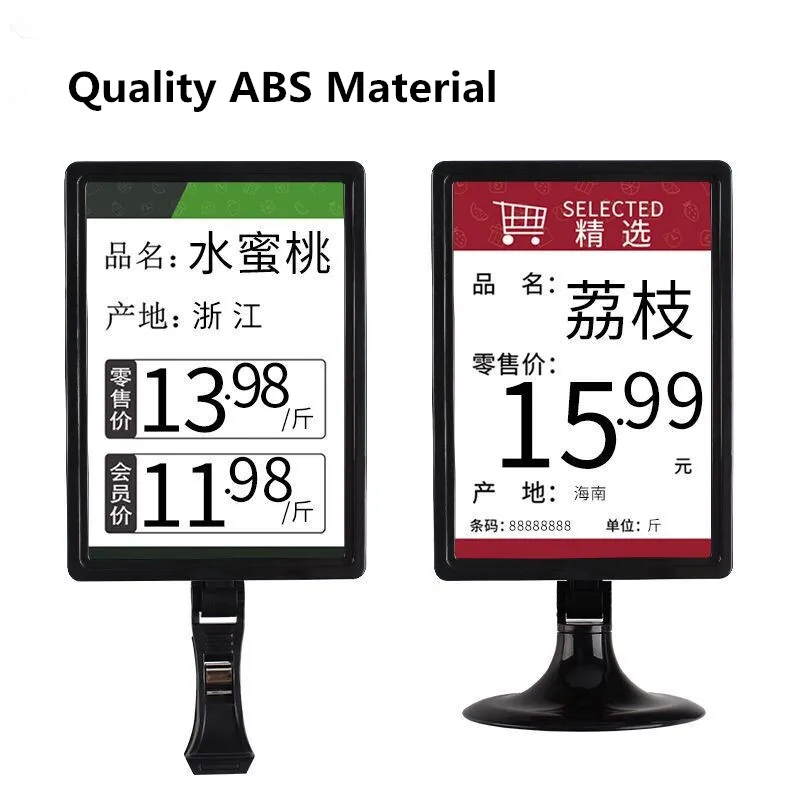 

Plastic Merchandise Sign Clip Pop Clip-on Holder Stand Price Display Supermarket Shelf Merchandise Food Fruit Price Label