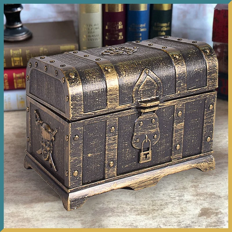 

Pirate Treasure Chest Decorative Treasure Chest Keepsake Jewelry Box Plastic Toy Treasure Boxes Party Decor Large Size Organizer