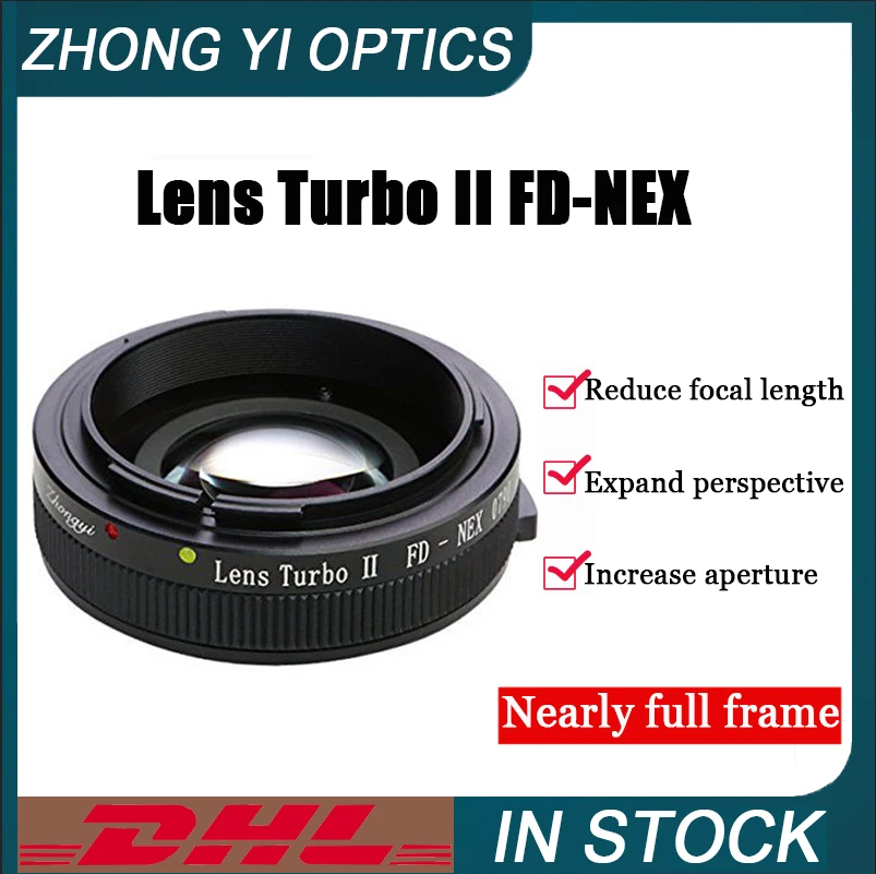 

Zhongyi Optics FD-NEX Adapter Ring For Canon FD Mount Lens to Sony APS-C Camera Focus Reduction Light Increase