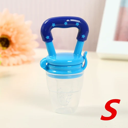 Blue S 1 шт., детский Безопасный инструмент для кормления молоком и фруктами, Безопасный инструмент для соски, Прорезыватель для зубов, соска AU, уход за полостью рта, забавные игрушки - Цвет: Blue S