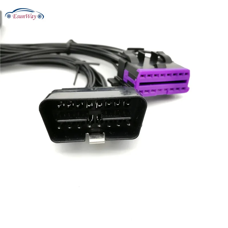 Полный Pin DIY OBD2 кабель 16Pin мужской порт двойной 16 контактный женский OBDII J1962