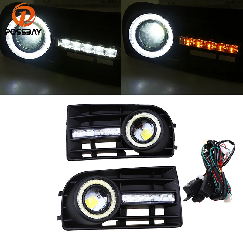 Posbay автомобильный передний Нижний Бампер Решетка Светодиодный противотуманный