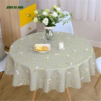 new super waterproof tablecloth lace printed round rectangular table cover for home party restaurant kitchen accessories