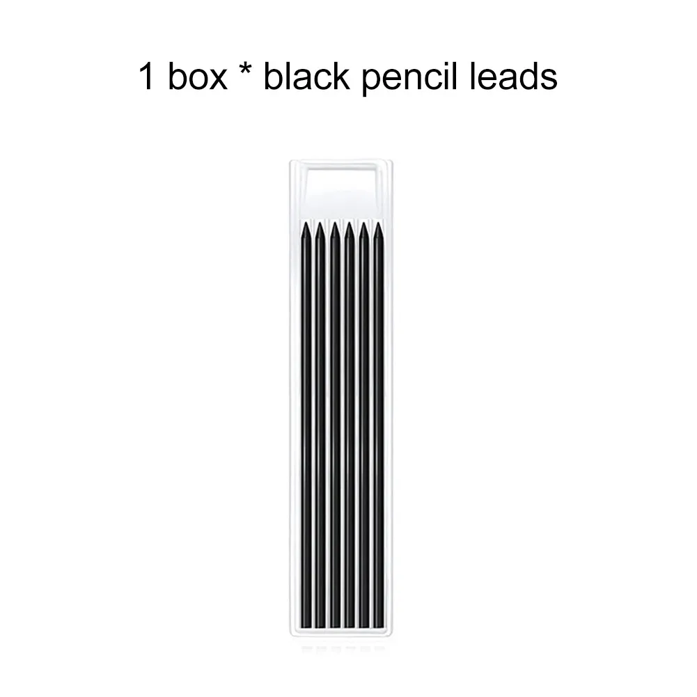 Solid Carpenter Pencil Set With 7 Refill Leads Built-in Sharpener Deep Hole Mechanical Marker Marking Tool | Инструменты