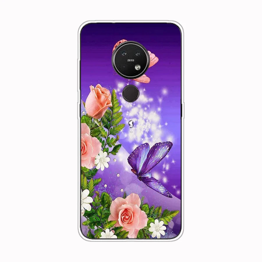 Чехол для Nokia 7 2 чехол мягкий силиконовый из ТПУ телефона противоударный бампер