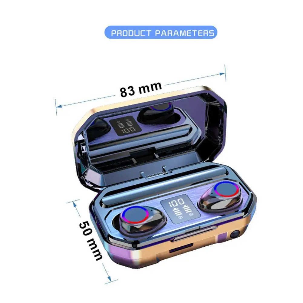

3500mAh Bluetooth Earphones Wireless Headphones LED Earphone With Headsets Earbuds Waterproof Control Sport Microphon G3Z6