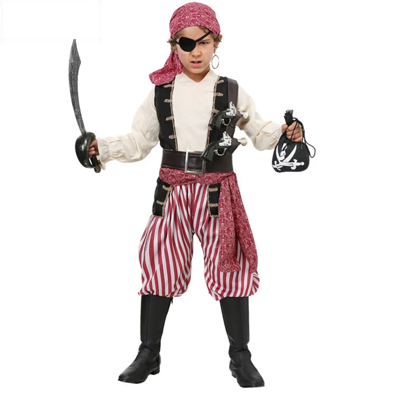 

Halloween Christmas Gift Pirate Costumes Girls Boys Party Cosplay Costume for Children Kids Clothes Performance Kindergarten