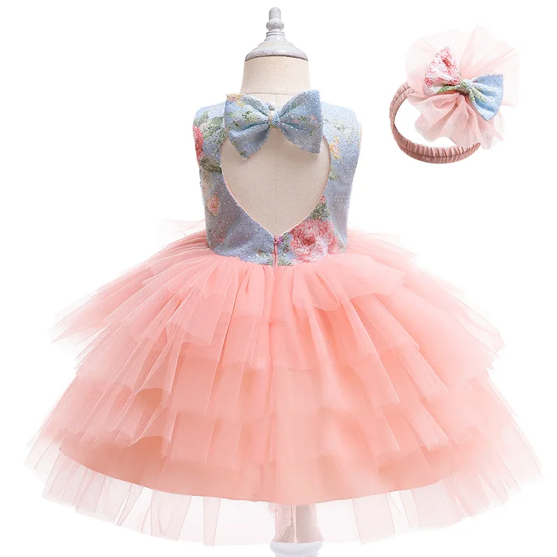 

Bear Leader Toddler Baby Girl Infant Dress Lace Cake Tutu Baby Girl Wedding Party Princess Kids Dress Children Prom Ball Gown
