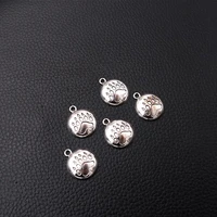 12pcslot silver plated charm metal pendants diy necklaces bracelets jewelry handicraft accessories 2017mm p118