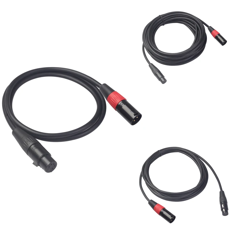 

XLR 3 Pin Male to 5 Pin Female Converter Adapter Cord Wire Cable Audio Cables for Microphone