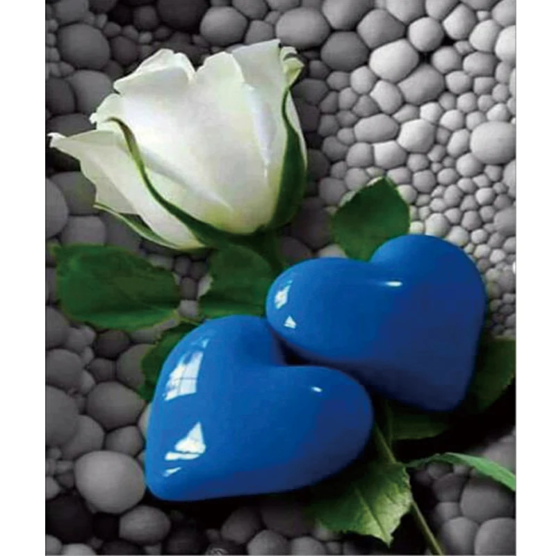 Новый мозаичный шов вышивка крестиком белая роза рисунок Декор для дома подарок