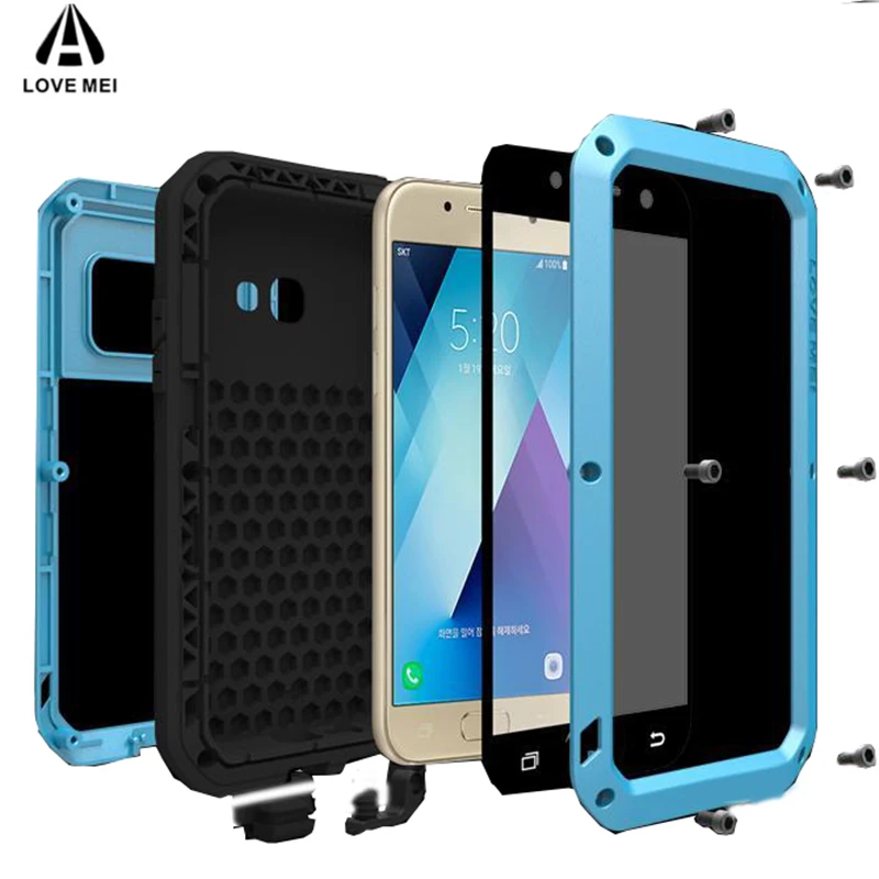 Водонепроницаемый металлический алюминиевый чехол LOVE MEI для SAMSUNG Galaxy Note 20 10 Pro 8 S8 S9