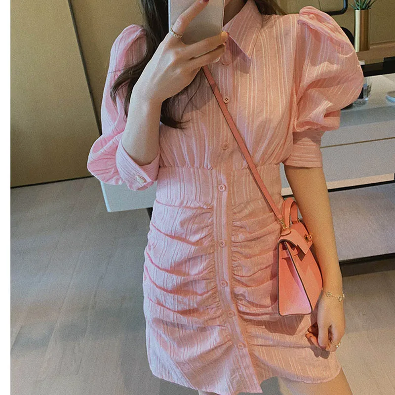 Женское платье рубашка в полоску повседневное офисное шикарное пляжное карандаш