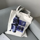 Холщовая Сумка Death Note, Повседневная модная вместительная забавная сумка-шоппер в стиле японского аниме, в стиле Харадзюкупанк, мультяшная женская сумка на плечо