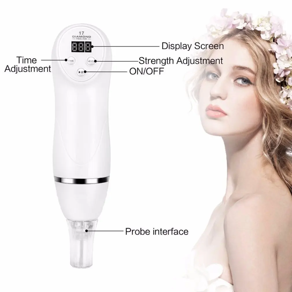 

Electric Acne Pimple Remover Point Noir Blackhead Vacuum Extractor Tool Black Spots Pore Cleaner Diamond Dermabrasion